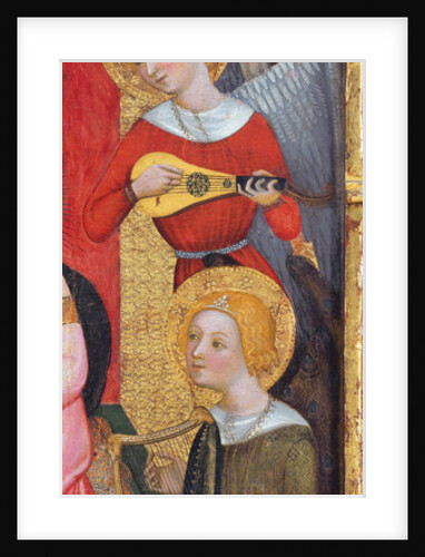 Madonna with Angels Playing Music (Detail), ca 1380 by Pere Serra