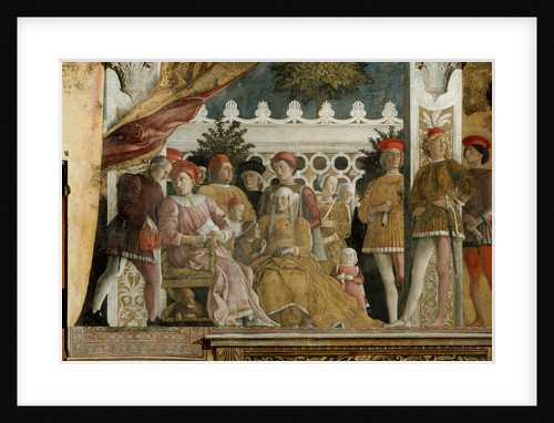 Court of Gonzaga (Fresco in the Camera degli Sposi in the Palazzo Ducale in Mantua), 1474 by Andrea Mantegna
