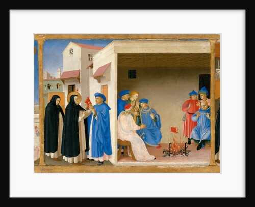 The Dispute of Saint Dominic and the Miracle of the Book (Predella of the retable The Coronation of by Fra Giovanni da Fiesole Angelico