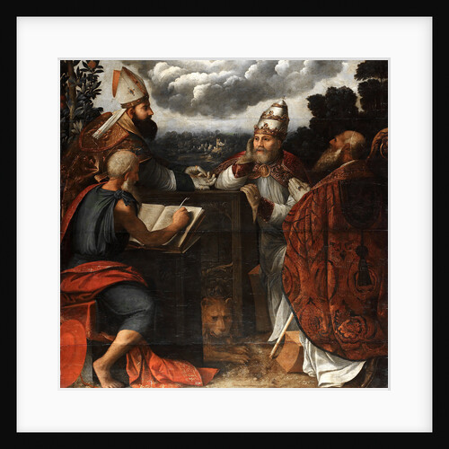 Dispute of four Church Fathers on the Immaculate Conception, 1541 by Dosso Dossi