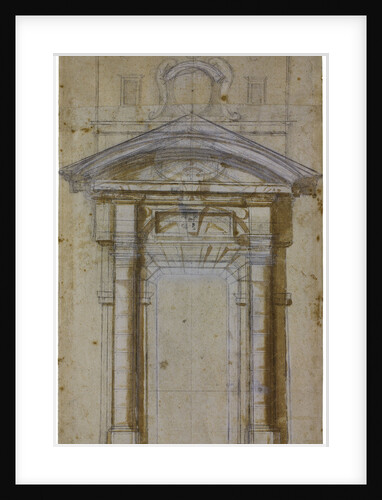 Study for Porta Pia in Rome, ca 1561 by Michelangelo Buonarroti