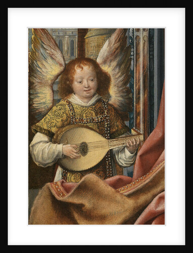 Triptych of the Holy Family with Music Making Angels. Detail: The Angel, ca 1510-1520 by Master of Frankfurt
