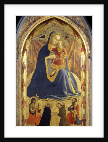 Virgin and Child with Saints John the Baptist, Dominic, Francis and Paul, c.1425 by Fra Giovanni da Fiesole Angelico