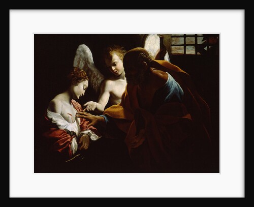 Saint Agatha Attended by Saint Peter and an Angel in Prison, ca 1614 by Giovanni Lanfranco