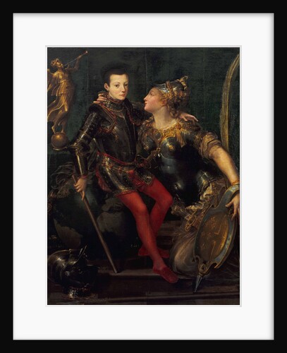 Allegorical Portrait of Parma Embracing Alessandro Farnese, 1556 by Girolamo Mazzola Bedoli