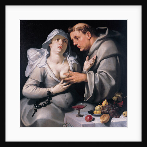 A monk and a nun, 1591 by Cornelis Cornelisz. van Haarlem