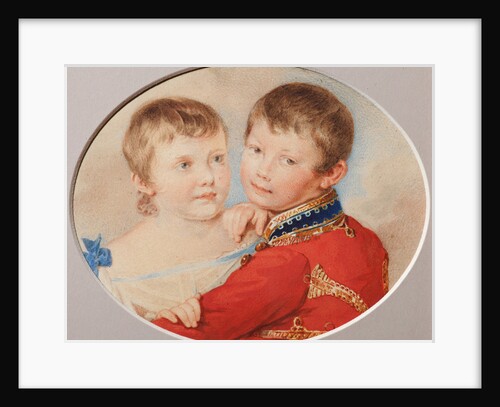 Portrait of Crown prince Alexander Nikolayevich and Grand Duchess Maria Nikolaevna as Children, 1825 by Pyotr Fyodorovich Sokolov