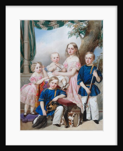 Children of Duke Peter of Oldenburg (1812?1881): Alexandra, Katharine, Nikolaus, Alexander and Georg by Vladimir Ivanovich Hau