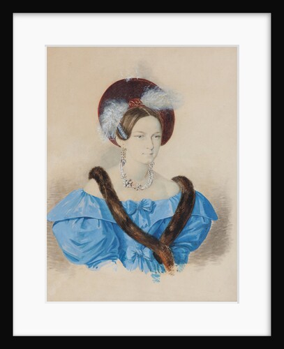 Portrait of Baroness Alexandra Benediktovna Tiesenhausen, 1830s by A.A. Pokrovsky
