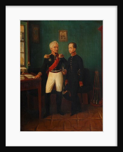 Portrait of General Fyodor Grigoryevich (Friedrich August) Goldgeuer with Son Mikhail, c by Anonymous