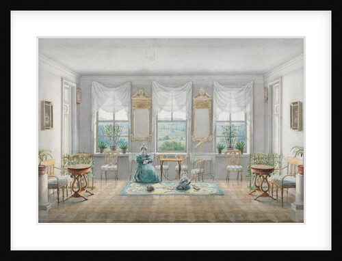 The Drawing Room in the manor house Gorki, 1831 by Agrafena Dmitrievna Blagovo