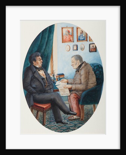 Faddey Venediktovich Bulgarin and Nikolay Ivanovich Gretsch, 1849 by Pyotr Andreyevich Karatygin