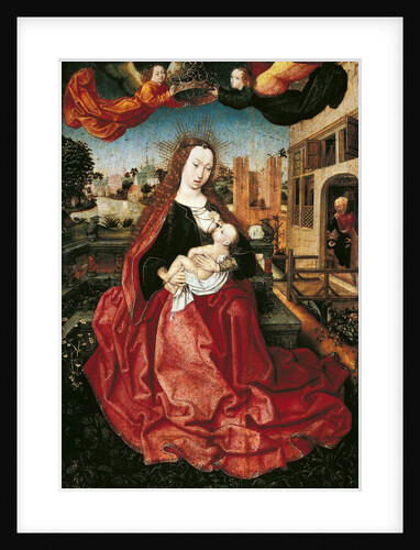 Madonna and Child crowned by two angels, 1490s by Master of Frankfurt