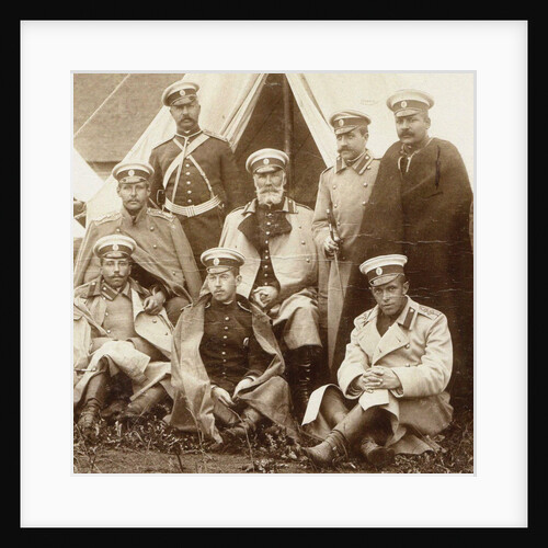 Nikolai Nikolaevich, prince Odoevsky-Maslov (in the middle) with the officers of the Life Guard Cava by Anonymous
