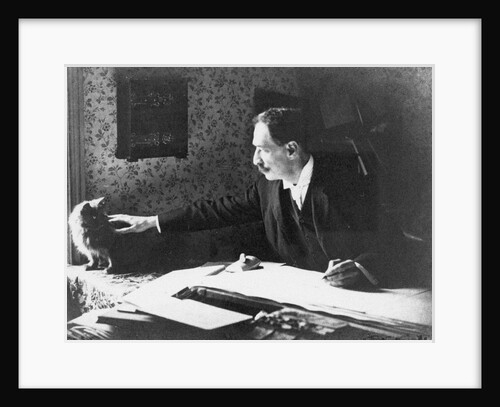 Louis Wain at his drawing board, 1890s by Anonymous