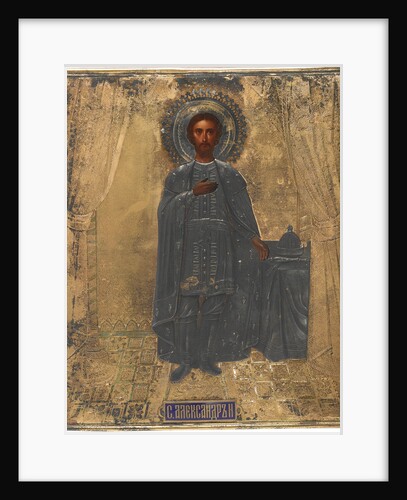 Saint Grand Prince Alexander Nevsky, 19th century by Russian icon