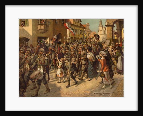 The Mobilization in 1914. Image to Schools History Teaching, 1915 by Carl Röhling