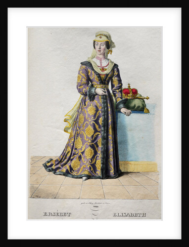 Elizabeth of Luxembourg, Queen of Bohemia, 1828 by Josef Kriehuber