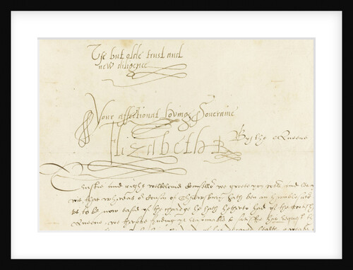 Autograph Letter by Queen Elizabeth I to Mary, Queen of Scots, 1584 by Historic Object