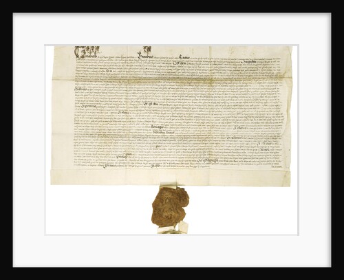 Document signed by Queen Elizabeth I with Royal Great Seal, 1564 by Historical Document