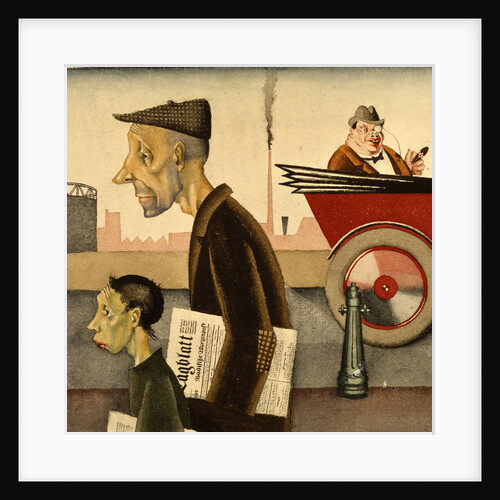 Newspaper people, 1921 by Georg Scholz