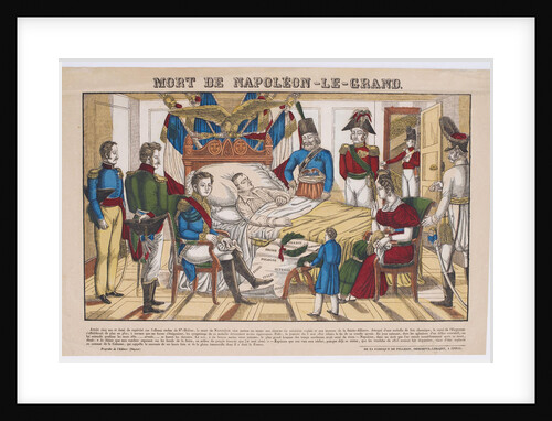 Napoleon Bonaparte on his deathbed, May 5, 1821, 1821-1822 by Vosges Imagerie d'Épinal