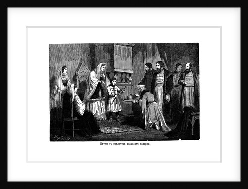 Young Peter the Great receives gifts from the merchants, 1875 by Anonymous