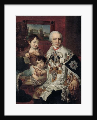Portrait of Admiral Count Grigory Grigoryevich Kushelev with children, 1801 by Vladimir Lukich Borovikovsky