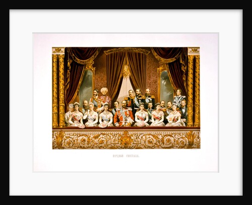 The group portrait at the Bolshoi Theater. Coronation of Empreror Alexander III and Empress Maria Fy by Stepan Fyodorovich Alexandrovsky