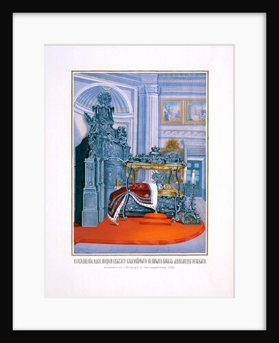 Silver Sarcophagus of Saint Alexander Nevsky in the Saint Alexander Nevsky Lavra, 1859 by Anonymous