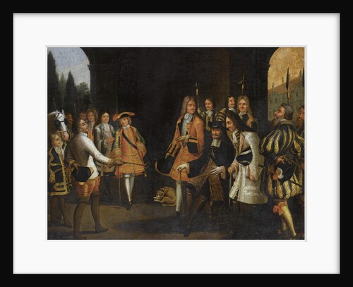 Audience of Louis XIV with Tsar Peter the Great in Versailles, 1717, First half of the 18th cent by Anonymous