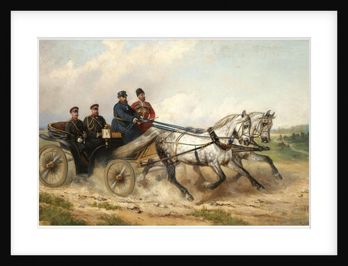 Tsar Alexander III and Kaiser Wilhelm II in a landau, 1888 by Nikolai Yegorovich Sverchkov