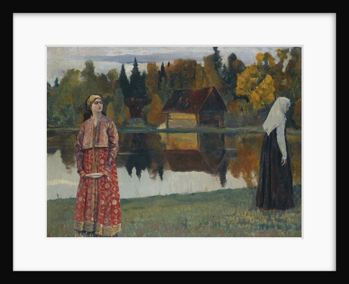 By the Lake, 1924 by Mikhail Vasilyevich Nesterov