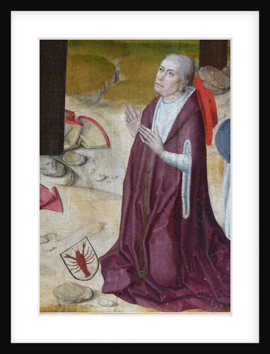 Nicholas of Cusa. Detail of the altar in the chapel of the St Nicholas Hospital, c. 1480 by Master of the Life of the Virgin