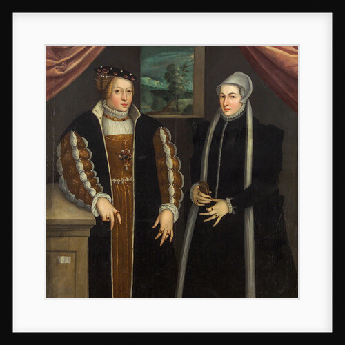 Double-portrait (Marie of Brandenburg-Kulmbach and Christina of Denmark?), c. 1580 by Anonymous