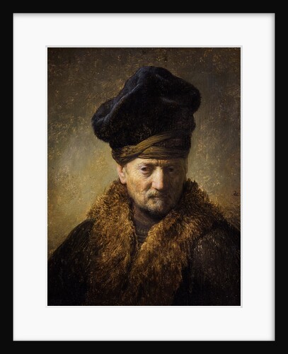 Portrait of an old man with fur hat, 1630 by Rembrandt van Rhijn