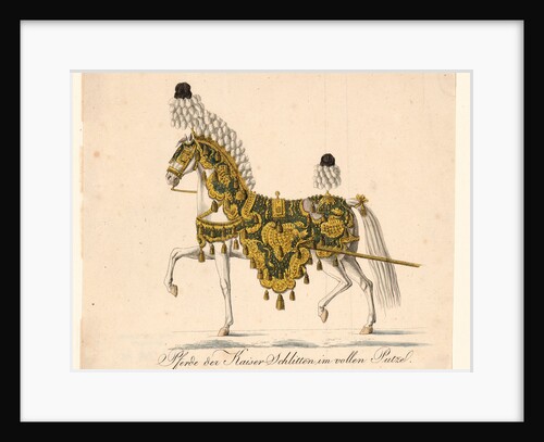 Decorated horse furniture of the Emperors Ceremonial Horse-Drawn Carriages, 1815 by Anonymous