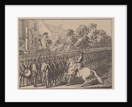 Running the gauntlet. Illustration from Elementartwerk by J.B. Basedow, 1774 by Daniel Nikolaus Chodowiecki