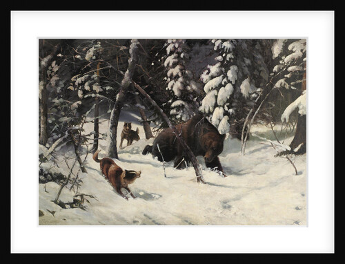 The Bear Hunt by Illarion Mikhailovich Pryanishnikov