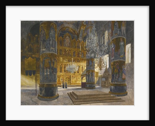 Interior of the Cathedral of the Dormition in the Moscow Kremlin, 1898 by Franz Kopallik