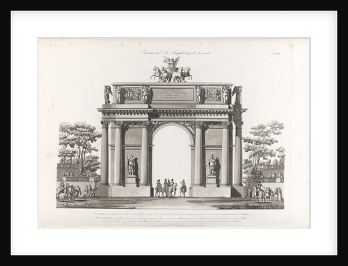Triumphal Arch. From: Recueil des façades des principaux monuments construits à St.-Pétersbourg, 180 by Jean François Thomas de Thomon