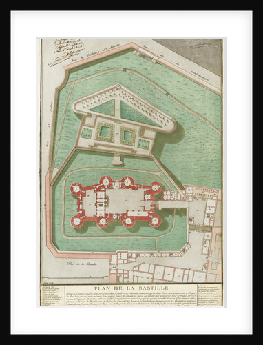 Plan de la Bastille, 1792 by Pierre-François Palloy