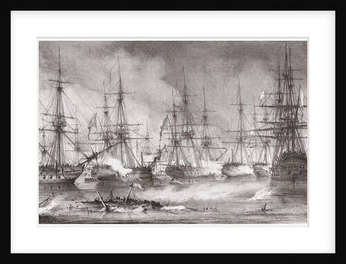 The Naval Battle of Navarino on 20 October 1827, 1828 by George Philip Reinagle