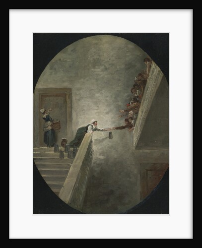 The distribution of milk at Saint-Lazare prison, ca 1794 by Hubert Robert