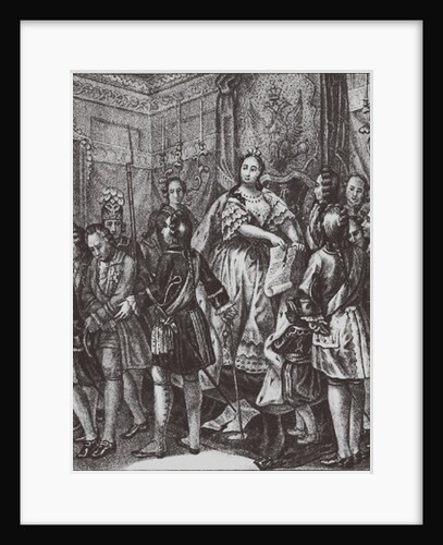 Anna Ioannovna tearing to the Conditions, 1730 by Boris Artemyevich Chorikov