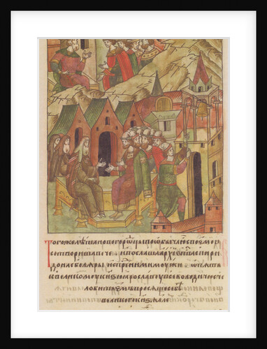 Novgorod veche. Archbishop Spyridon at Court of Yaroslav II Vsevolodovich by Anonymous