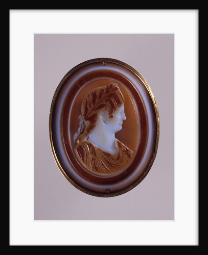 Portrait of Agrippina the Younger (Agrippina Minor), Wife of the Emperor Claudius. Cameo, Mid of 1st by Classical Antiquities