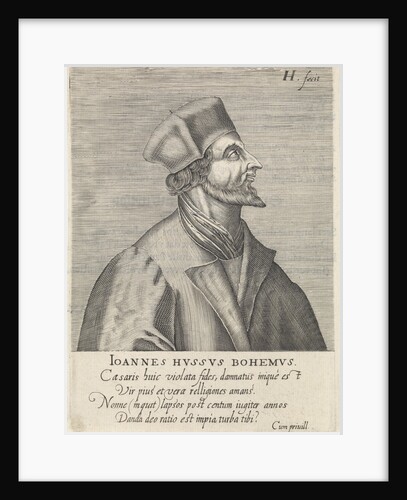 Portrait of John Hus, 1599 by Hendrik Hondius the Elder
