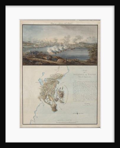 View and Map of the Affair at Ratan, on August 20, 1809, 1809 by Carl Gustaf Gillberg
