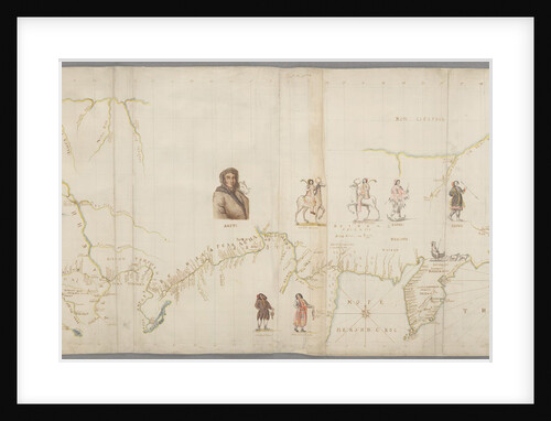 The Map of the First Kamchatka Expedition, 1725-1730 by Vitus Jonassen Bering